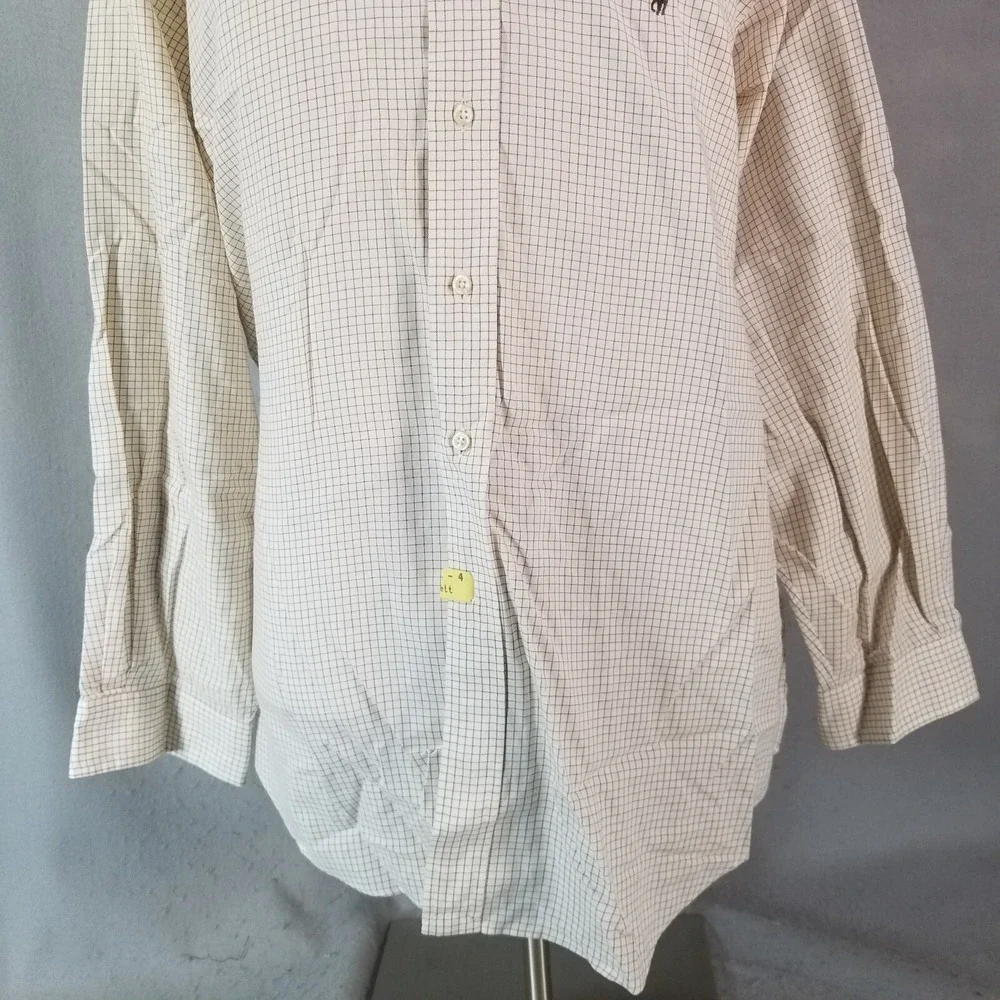 Ralph Lauren shirt men's XL extra large 17.5 Yarmouth beige check long sleeve